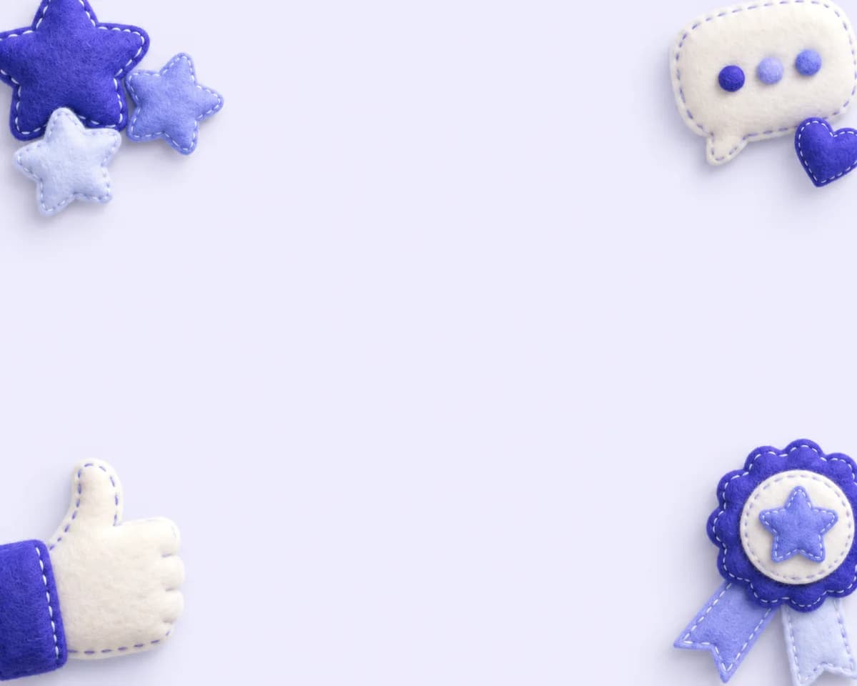 CallTuv’s rating of 4.9 out of 5 with three real reviews around it, over felt stars, a speech bubble, a thumbs up and a rosette