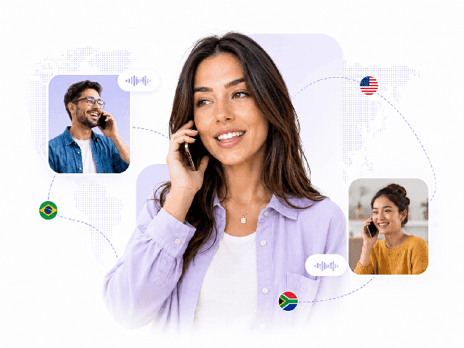 Making an international call with CallTuv