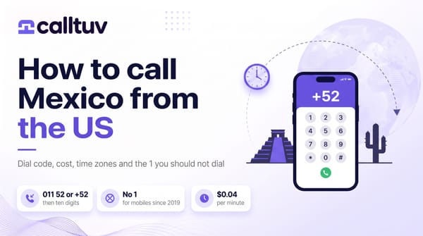 How to call Mexico from the US: 011 52 or +52 then ten digits, no 1 for mobiles since 2019, $0.04 per minute.