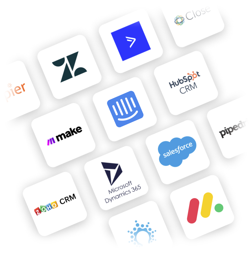 CallTuv integrations with HubSpot, Pipedrive, Monday.com and more